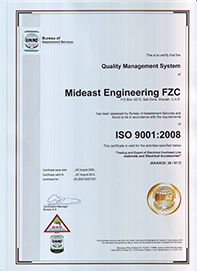 ISO 9001:2008 | Mideast Engineering FZC
